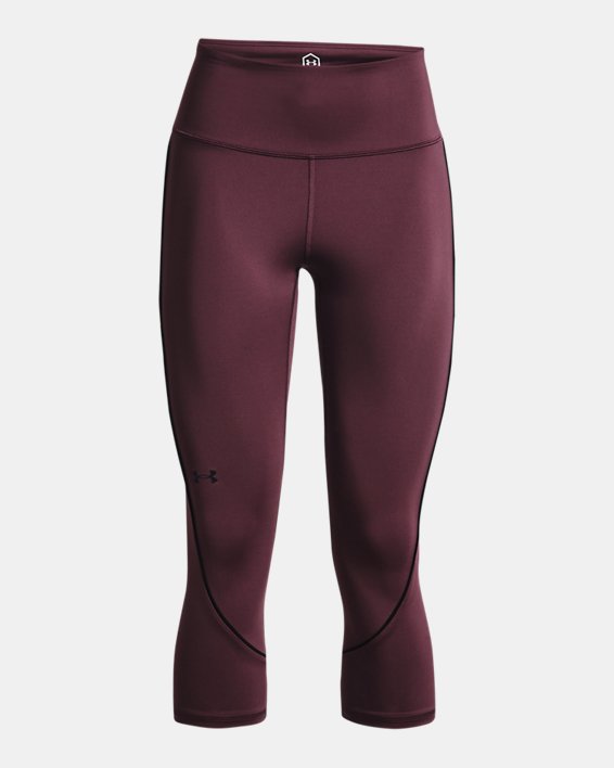 Women's UA RUSH™ HeatGear® No-Slip Waistband Pocket Capris, Purple, pdpMainDesktop image number 5